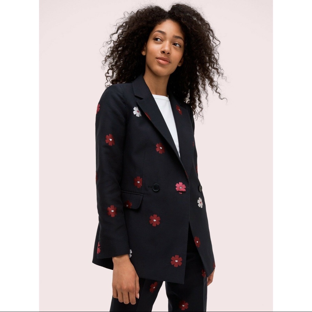 Kate Spade Floral Kiss Jacquard Blazer